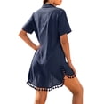 thumbnail image 2 of Shine Up Women Cover-up Shirt Tassel Swimsuit Beach Swimwear Summer Bathing Suit Dress, 2 of 4