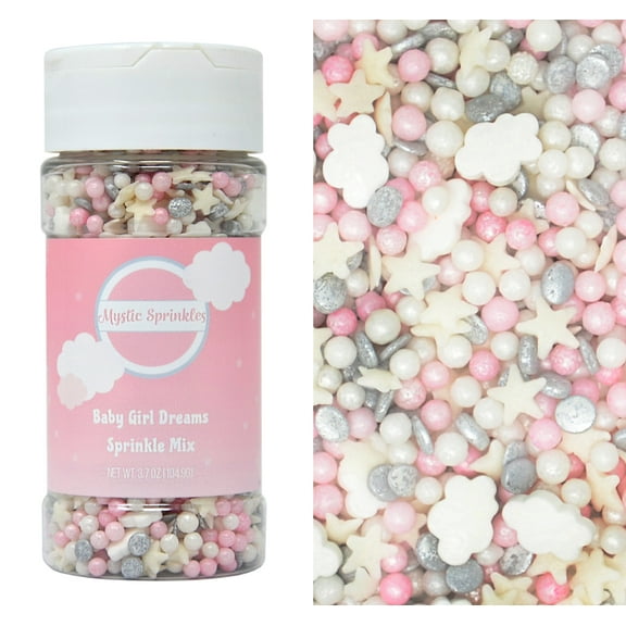 Mystic Sprinkles Baby Girl Dreams Sprinkle Mix 3.7 Ounce Bottle