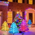 thumbnail image 2 of Clearance! New Christmas Outdoor Ground Plug Light, Upgraded 7 Color Changing 5 Layer Jellyfish And Star Solar Garden Lights Decorative, 5pc, 2 of 5