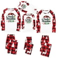thumbnail image 6 of Nmnitkp Christmas Pajamas for Family Add Festive Atmosphere Family Christmas Pajamas Matching Sets PJ's Sleepwear Printed Top and Plaid Pants with Pockets Family Christmas Pajamas Matching Sets, 6 of 7