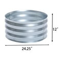 thumbnail image 2 of LuxenHome 24in Silver Galvanized Steel Round Raised Garden Bed, 2 of 9