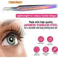 thumbnail image 4 of 1 PCS 90 Degree Curved Boot Eyelash Extension Tweezers Stainless Steel Diamond Grip Fiber Tip for Volume Classic Lashes Precision Craft Supplies, 4 of 5