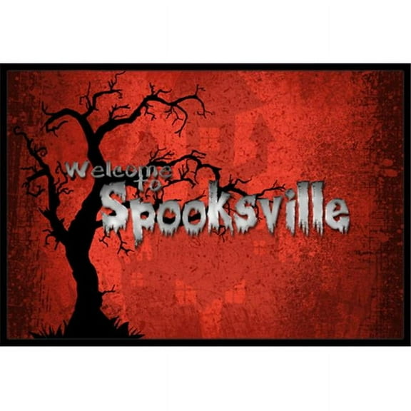 Carolines Treasures  18 x 27 in. Welcome to Spooksville Halloween Indoor Or Outdoor Mat