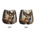 thumbnail image 3 of KLL American Wildlife Deer Forest Pattern Shorts Women,Athletic Shorts High Waisted Running Shorts Pocket Sporty Short Gym Elastic Workout Shorts-Medium, 3 of 7