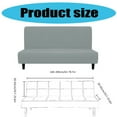 thumbnail image 5 of Elastics Armless Sofa Bed Slipcover Polyester Futon Sofa Slipcover Couch Covers for Futon Couch Furniture Protectors, 5 of 14