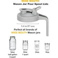 thumbnail image 2 of Emlimny Mason Jar Pour Spout Lid for Wide Mouth Mason Jars, Airtight Mason Jar Pitcher Flip Cap Lid With Handle, Leak-Proof and Durable, 2 Pack, 2 of 5