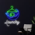 thumbnail image 3 of Handmadetneonsign Laundry Open Neon Sign, Wardrobe Hanger Wall Art Decor, Laundry Clothing Wall Decor, 3 of 5