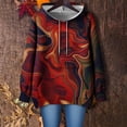 thumbnail image 2 of successthop Hoodie Women Plus Size Loose Long Sleeve Hoodie Drawstring Tops Heavyweight Floral Streetwear with Pockets, 2 of 4