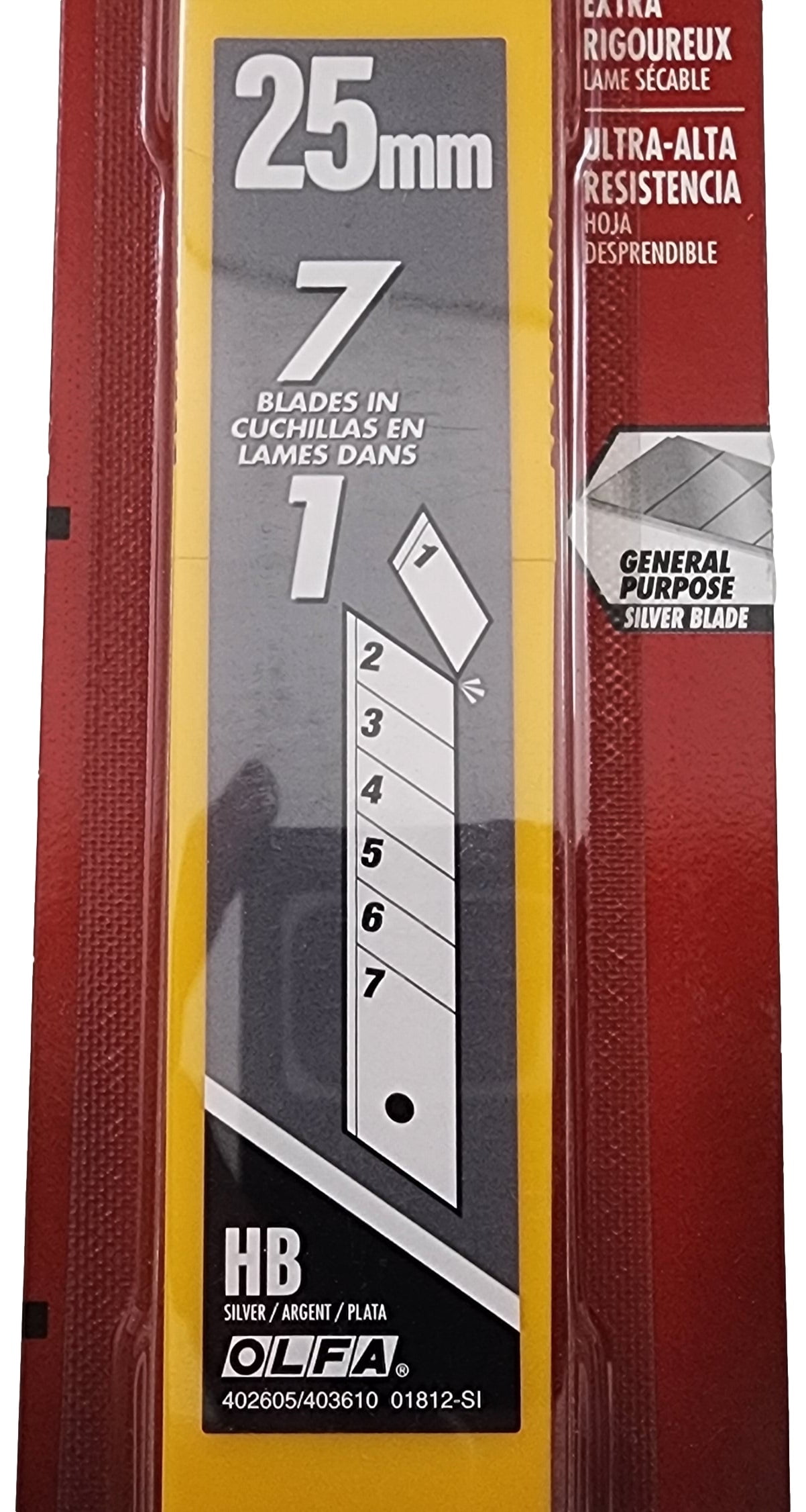 Lot of 2 OLFA 5008 HB-5B 25mm Extra Heavy Duty Snap-Off Blades, 5-Pack