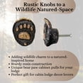 thumbnail image 2 of Cabinet Knobs for Drawer 2-pc Set - Rustic Black Bear Paw Style Drawer Pulls for Kitchen Cabinets, Rustic Dresser Knobs for Wildlife Home Décor, 2 of 7
