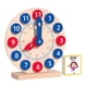 thumbnail image 1 of 1 Set Kids Wood Clock Toy Children Educational Clock Model Time Learning Clock Plaything, 1 of 4