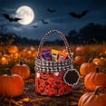 thumbnail image 6 of Halloween Basket Cute Pumpkin Ghost Lace Handheld Candy Bag 7.8x7.8in for Kids Trick or Treat Party Decor by OVFUIZ, 6 of 6