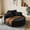 Black, variant on Garvee 55" Oversized Round Chaise Lounge Chair Indoor, Corduroy Cloud Circle Reading Chair with 3 Pillows & Deep Seat for Living Room Bedroom, Black
