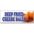 thumbnail image 1 of 24" DEEP FRIED CHEESE BALLS DECAL sticker beer ed on a stick cheddar, 1 of 1