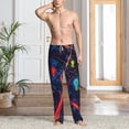 thumbnail image 5 of Goofa Neon City Map Pattern Printed Soft Pajama Pants for Men, Wide Leg Comfy Casual Lounge Yoga Pants-X-Large, 5 of 9