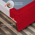 thumbnail image 3 of Magic Bed Skirt 9" inch Drop Pleated Pattern, Split Corners Microfiber BedSkirts (RV King-Blood Red), 3 of 6