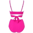 thumbnail image 2 of Ensemble de Bikini Enveloppant pour Femmes Rehausseur Taille Haute Maillots de Bain 2 Pcs, 2 of 7