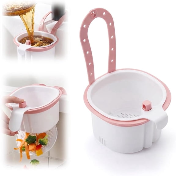 Hanging Sink Drain Basket for Kitchen, Multifunctional Faucet Hanging Sink Strainer Basket