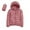 Pink, variant on Hontri Women's Parkas Women Warm Waterproof Lightweight Jacket Hooded Windproof Winter Coat with Recycled Insulation Winter Slim Short Hooded Warm White Duck Down Coat Outerwear Pink S