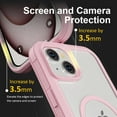 thumbnail image 6 of for iPhone 13 /iPhone 14 Case, Compatible with MagSafe, Heavy Duty Shockproof Protection Phone Cases,Double Layer Transparent Magnetic Protective Cover for iPhone 13/iPhone 14, 6.1 inch, Pink, 6 of 6