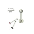 thumbnail image 1 of Push-In Cheek Labret 16G Surgical Steel Threadless Press-Fit Gem, 1 of 2
