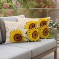 thumbnail image 6 of 2 Pack Outdoor Waterproof Throw Pillow Covers,Summer Farm Sunflower Decorative Rectangle Pillow Case Patio Pillowcases for Chair Couch Sofa 20x12in, 6 of 9