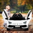 thumbnail image 2 of Uenjoy 12V Kids Electric Ride On Car Lamborghini Aventador SVJ Motorized Vehicles with Remote Control, Battery Powered, LED Lights, Wheels Suspension, Music, Horn,Compatible with Lamborghini,White, 2 of 9