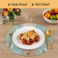 thumbnail image 4 of Coastal Sea Turtle Round 13 Inch Placemats Set of 8, Summer Coral Ocean Vintage Wood HeatResistant Non Slip Place Mats for Dining Table, Wipeable Braided Kitchen Table Mats for Housewarming, 4 of 9