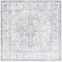 SAFAVIEH Opal Daithi Oriental Area Rug, Grey/Ivory, 6'7" x 6'7" Square