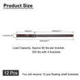 thumbnail image 2 of Uxcell Iron Floating Shelf Brackets Metal Hidden Shelf for Beams Wall Art 12 Pcs Brown 0.6" Dia x 5.7" Length, 2 of 6