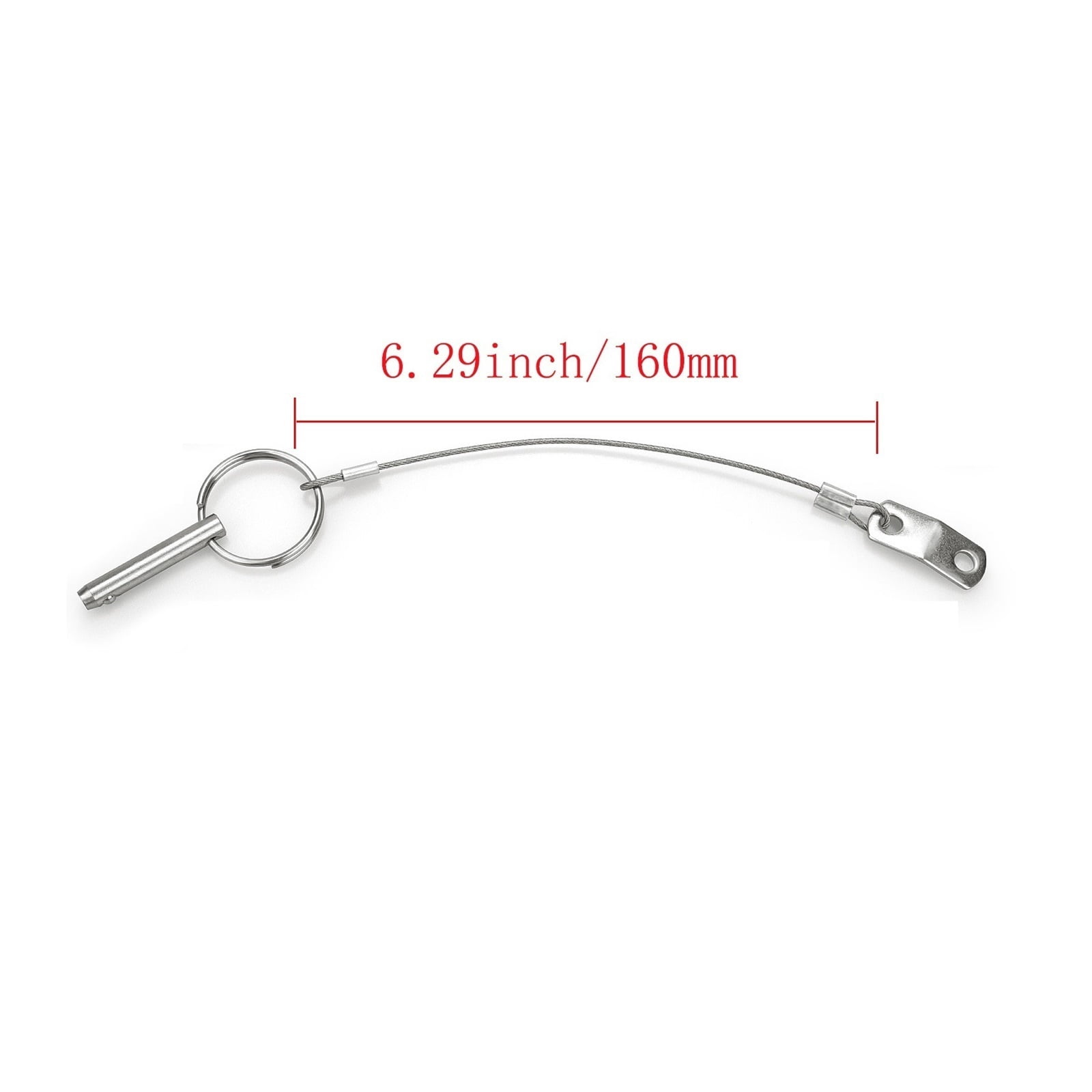 Quick Release Pin Top Pins with Lanyard, Diameter 0.25 Inch/6.3mm, Total Length 1.49 Inch/38mm (4 pcs) ,Accessories