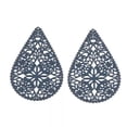 thumbnail image 2 of U8MO 5/10pcs 201 Stainless Steel Filigree Pendants Colorful Dangle Charms DIY Earring-Drop with Flower-MediumBlue-10pcs, 2 of 2