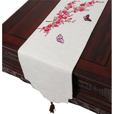 

Panda Superstore PS-HOM3742021-LILY00078 Coffee Table Runner Drape Modern Chinese Linen Tablecloth