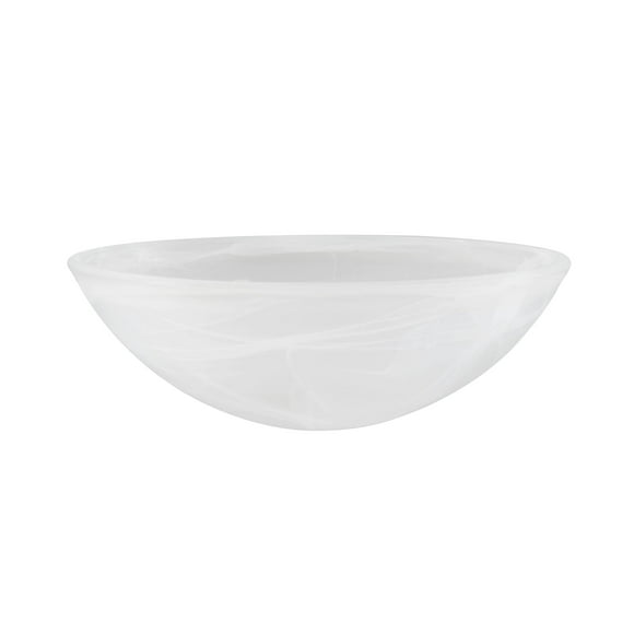 Aspen Creative 23514-11, Alabaster Replacement Glass Shade for Medium Base Socket Torchiere Lamp, Swag Lamp, Pendant and Island Fixture. 9-7/8"" Diameter x 3-3/8"" High.