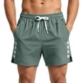 thumbnail image 2 of Fwqbns Men's Athletic Shorts Casual Loose Fit Lightweight Summer Quick Dry Shorts for Running Yoga Sports Army Green, 2 of 7