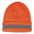 thumbnail image 4 of Ergodyne B3146446 N-Ferno 6803 Rib Knit Reflective Winter Hat Cuffed, Orange - One Size, 4 of 7