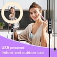 thumbnail image 5 of 10-inch Upgraded RGB Ring Light with Phone Mount & 63" Stand - Portable for Vlogging, Makeup, Live Streaming & Photography, with Desktop-level Dimming Control, 5 of 8