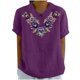 thumbnail image 2 of Fiudx Ofertas Flash Del Día Camiseta Holgada Informal con Estampado para Mujer, Tops de Manga Corta con Cuello de Muñeca, Blusa Bonita y de Lino, 2 of 4