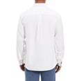 thumbnail image 3 of INSPIRE CHIC Men's Back to School Dress Shirts Long Sleeve Button Down Business Contrast Shirt M White, 3 of 6