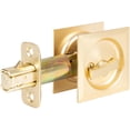 thumbnail image 3 of Stone Harbor Hardware Contemporary Square Pocket Door Lock, Privacy Function, 2-3/4" Backset, Satin Brass, 3 of 3