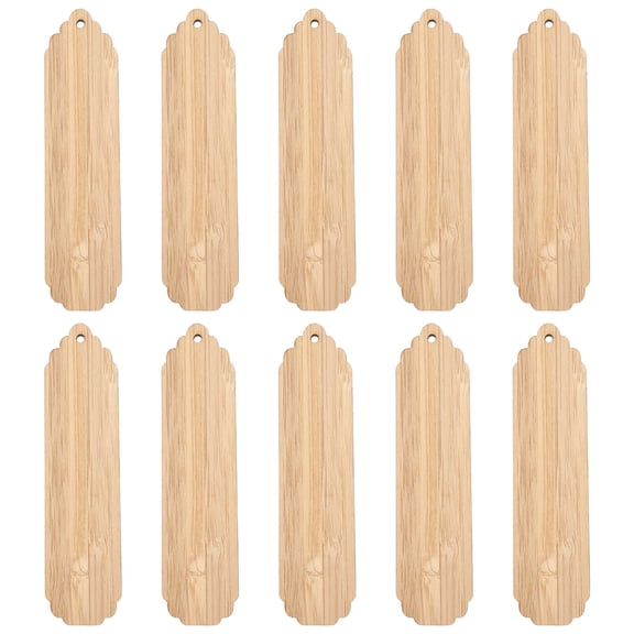 Mersess 10pcs Wooden DIY blank advanced wooden craft unfinished wood, DIY wedding birthday party office decoration