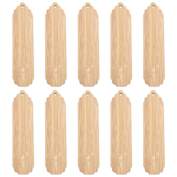 10 Uds. Marcapáginas artesanales de madera DIY, marcapáginas para hacer manualidades, marcapáginas de lectura
