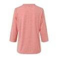 thumbnail image 6 of eczipvz Womens Work Tops Women Short Sleeve Crewneck Ribbed Knit Slim Shirts Summer Tops Basic Tee T-Shirt Clothes(Pink,2XL), 6 of 9
