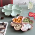 thumbnail image 3 of Plateau de Fruits en Forme de Cœur à 4 Compartiments, Assiettes Créatives, Boîte de Rangement, Assiettes à Fruits Secs, Assiettes à Collations, Assiette à Bonbons Dessert Divisée, 1 Pce Vert 27cm, 3 of 6