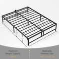 thumbnail image 4 of Z-HOM 14“ Full Bed Frame, Heavy Duty Metal Platform Bed Frame with Under Bed Storage Space, Black, 4 of 9