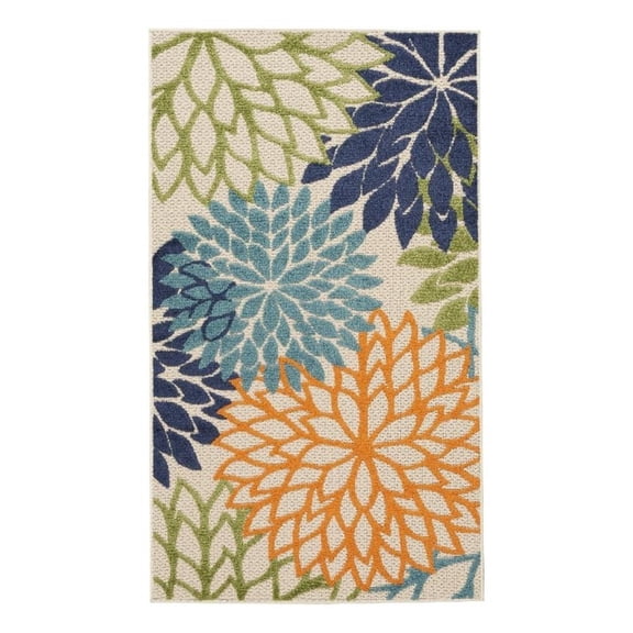 Pemberly Row 36" x 60" Fabric Indoor/Outdoor Rug in Multi-Color