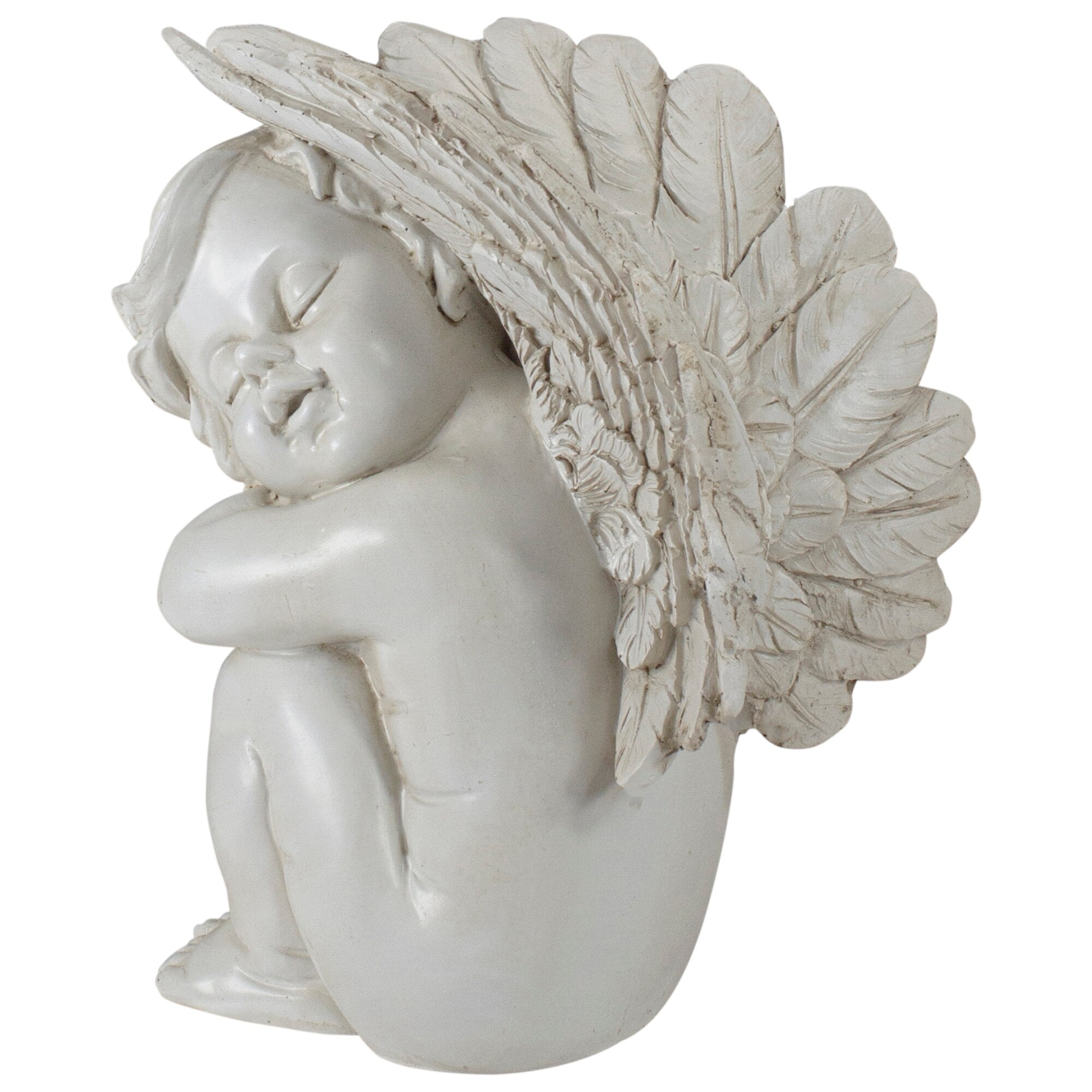 7.5" Ivory Left Facing Sleeping Cherub Angel Outdoor Garden Statue - image 5 of 5