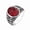 Red, variant on Men's Stainless Steel Unique Vintage Twist Knots Weave Rope Pattern Carved Oval Gemstone Signet Ring Blue Size 8