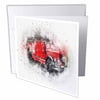 Image of Antique Fire Truck Painting 6 Greeting Cards with envelopes gc-300354-1
