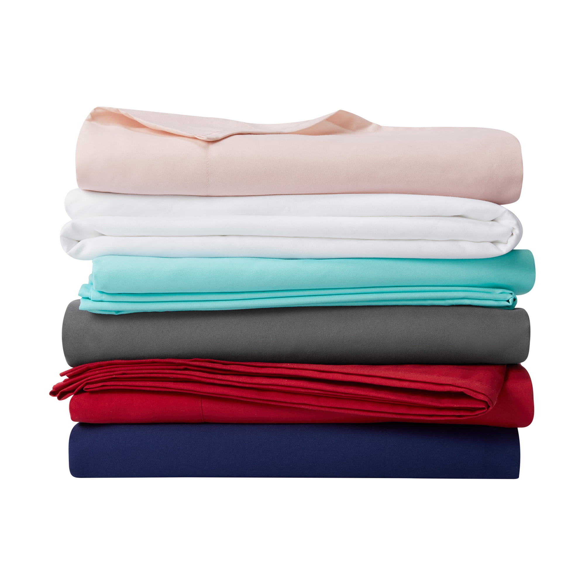 Serta Simply Clean 3-Piece Antimicrobial Solid Bed Sheet Set, Twin, Purple